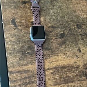 Apple Watch with Purple Floral Band